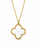 Lucky Luxe Necklace (Weiß) 14K vergoldet