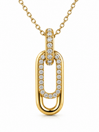 Pave Soul Necklace 14K vergoldet