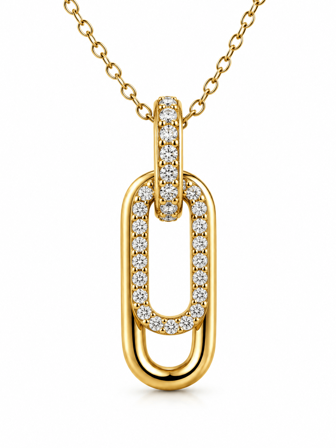 Pave Soul Necklace 14K vergoldet