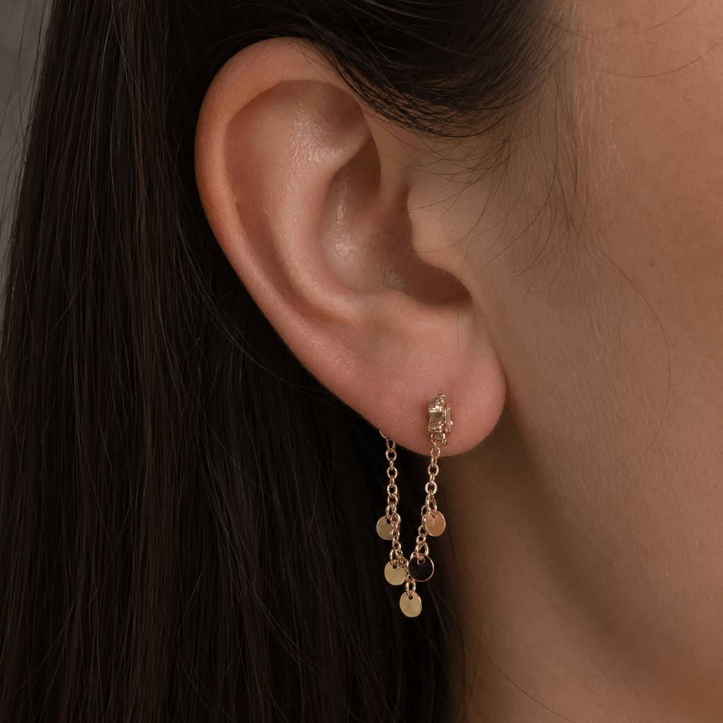 Crystal Rain Earrings 14K gold-plated