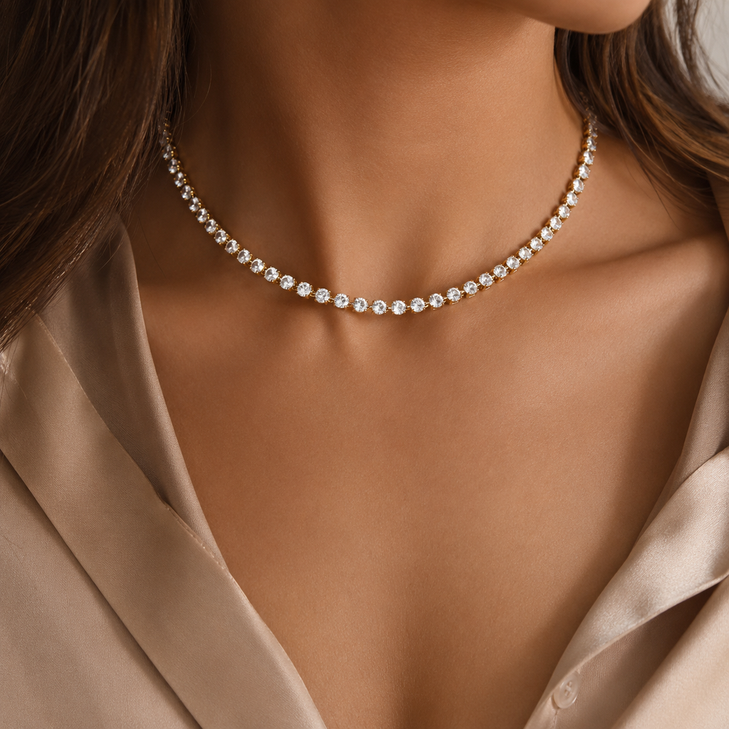 Celestia Necklace 14K vergoldet