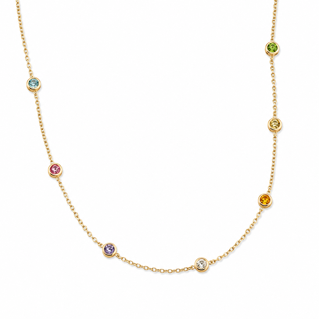 Pastel Spark Necklace 14K vergoldet