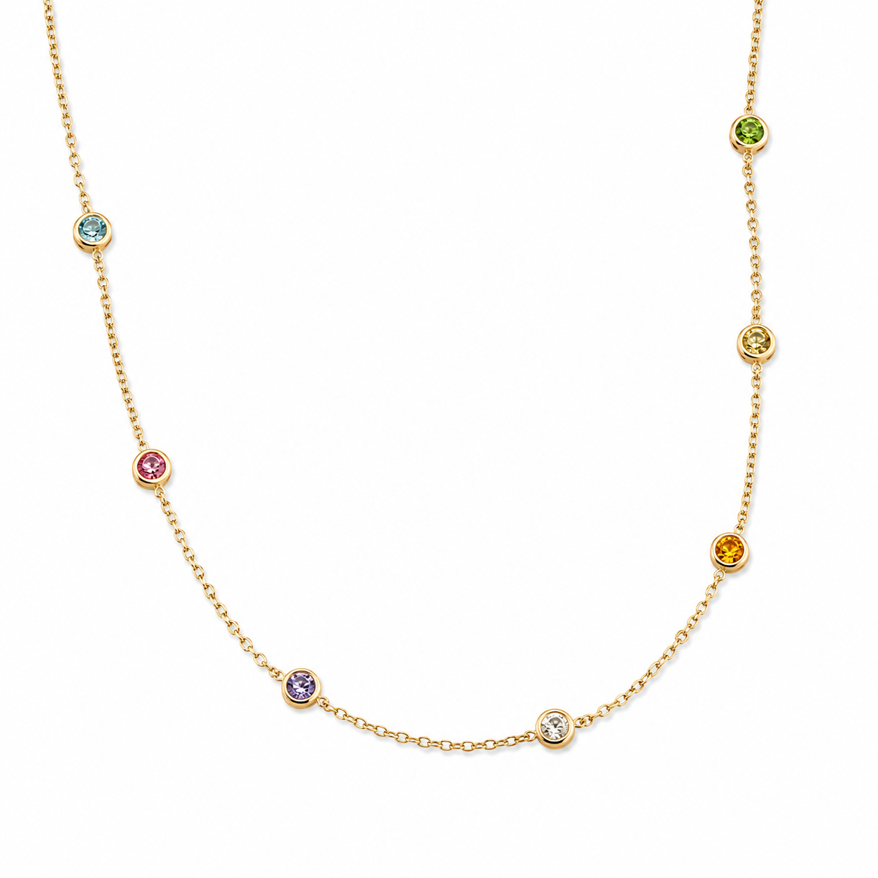 Pastel Spark Necklace 14K vergoldet