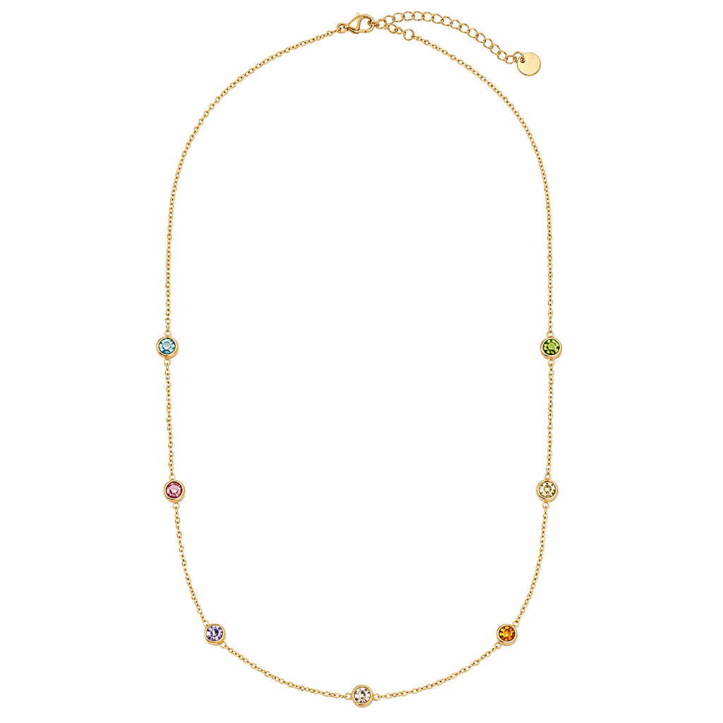 Pastel Spark Necklace 14K vergoldet