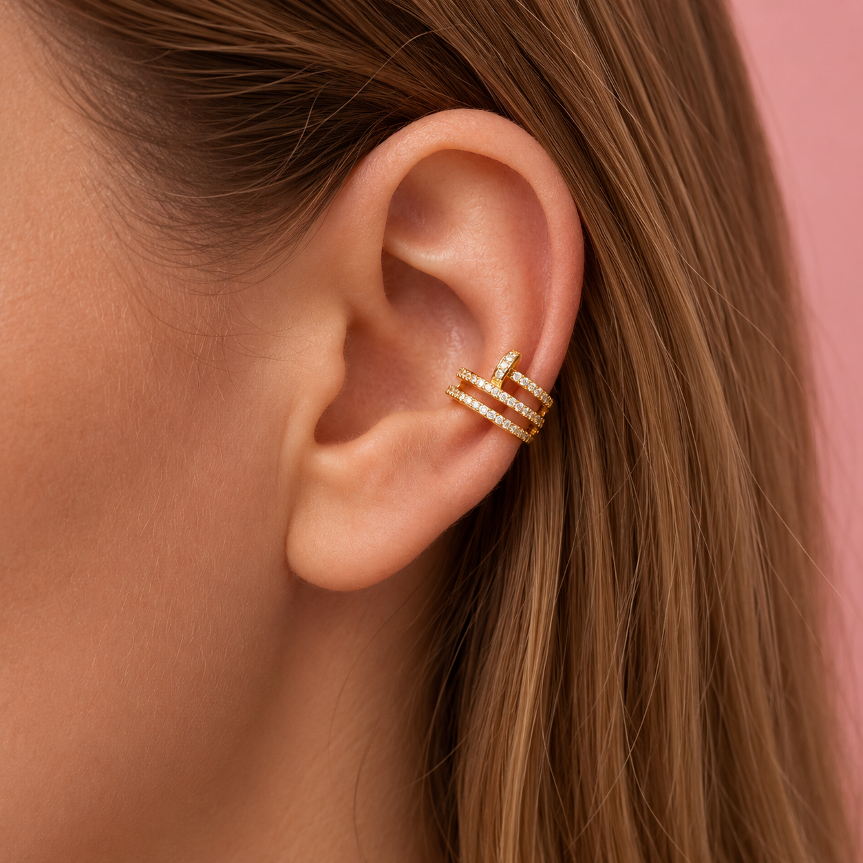 Éclat Twist Ear Cuff 14K vergoldet