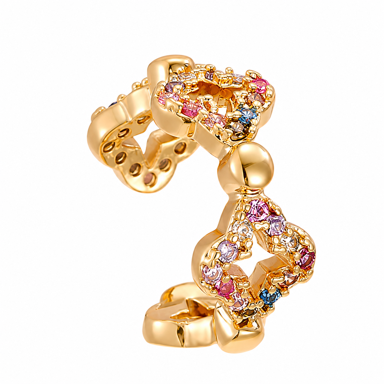 Lucky Leaf Ear Cuff 14K vergoldet