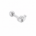Crystal Bloom Piercing 14K vergoldet
