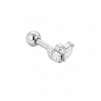 Crystal Bloom Piercing 14K vergoldet