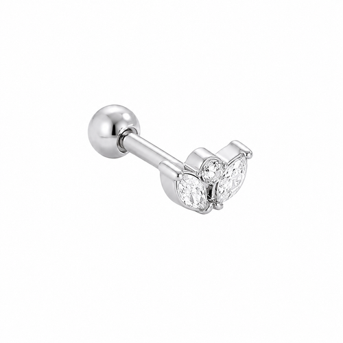 Crystal Bloom Piercing 14K Gold Plated