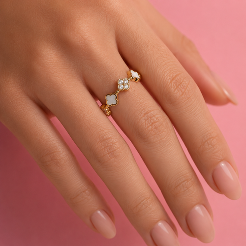 Aurelia Clover Ring 14K vergoldet