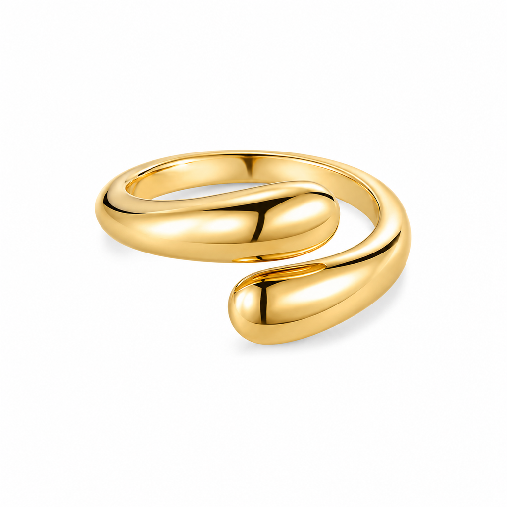 Sculpted Glow Ring 14K vergoldet