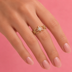 Golden Star Ring 14K vergoldet