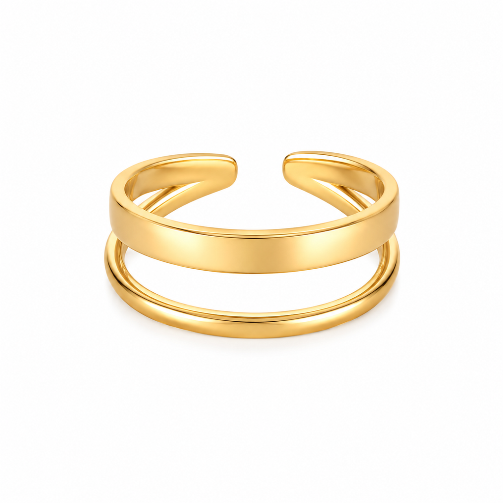 Golden Layer Ring 14K vergoldet