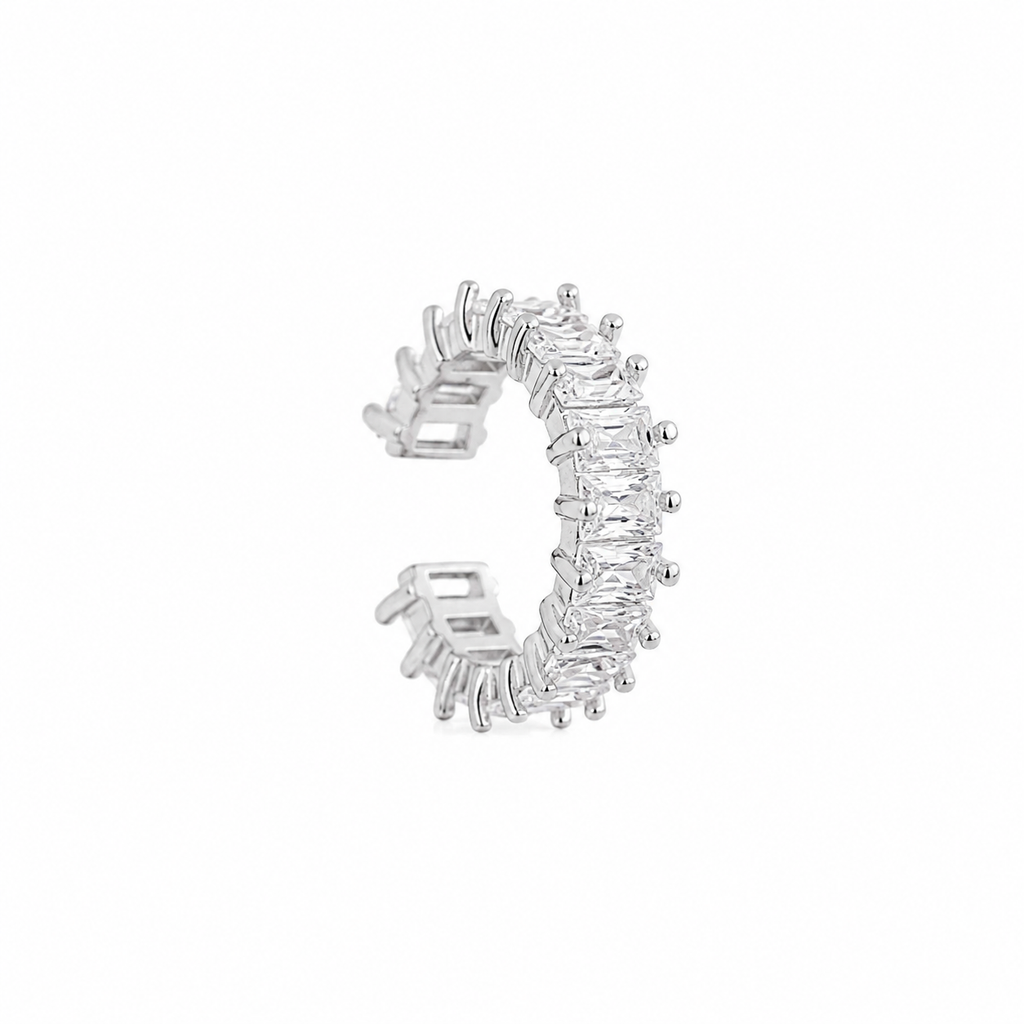 Silver Bloom Ear Cuf 14K vergoldet