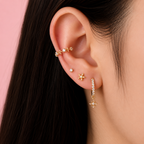 Flower Luxe Ear Cuf 14K vergoldet