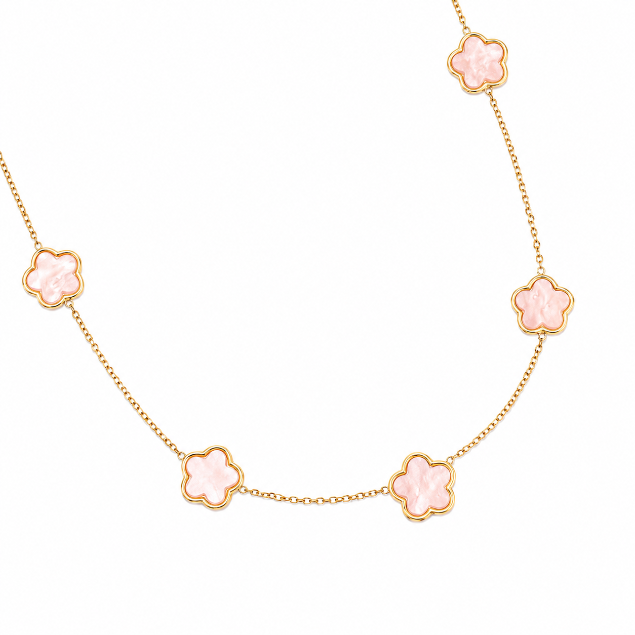 Lucky Clover Set (Pink) 14K vergoldet