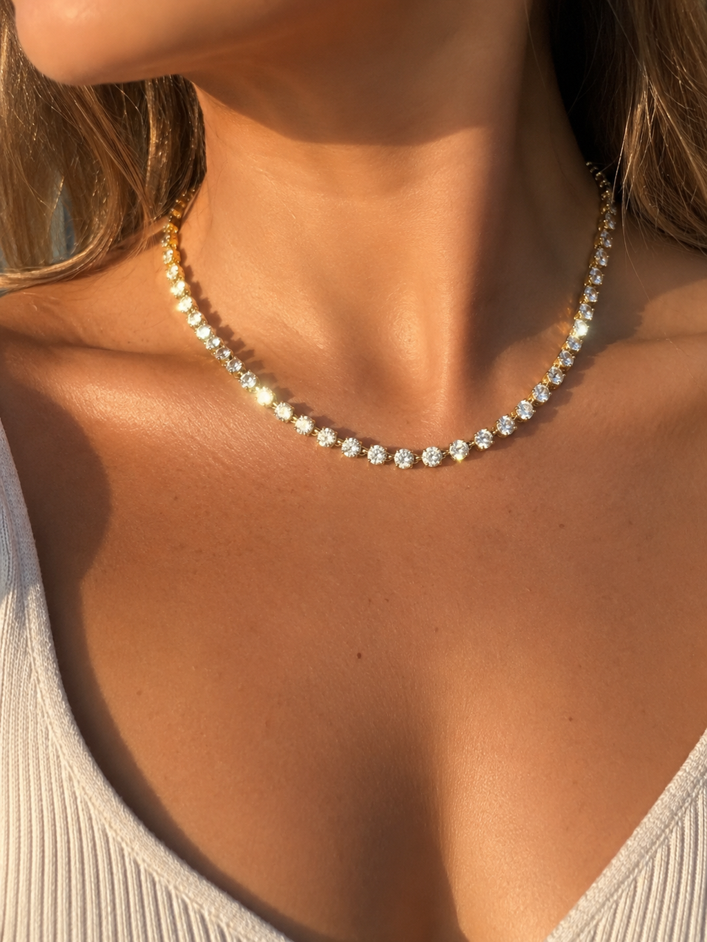 Celestia Necklace 14K vergoldet