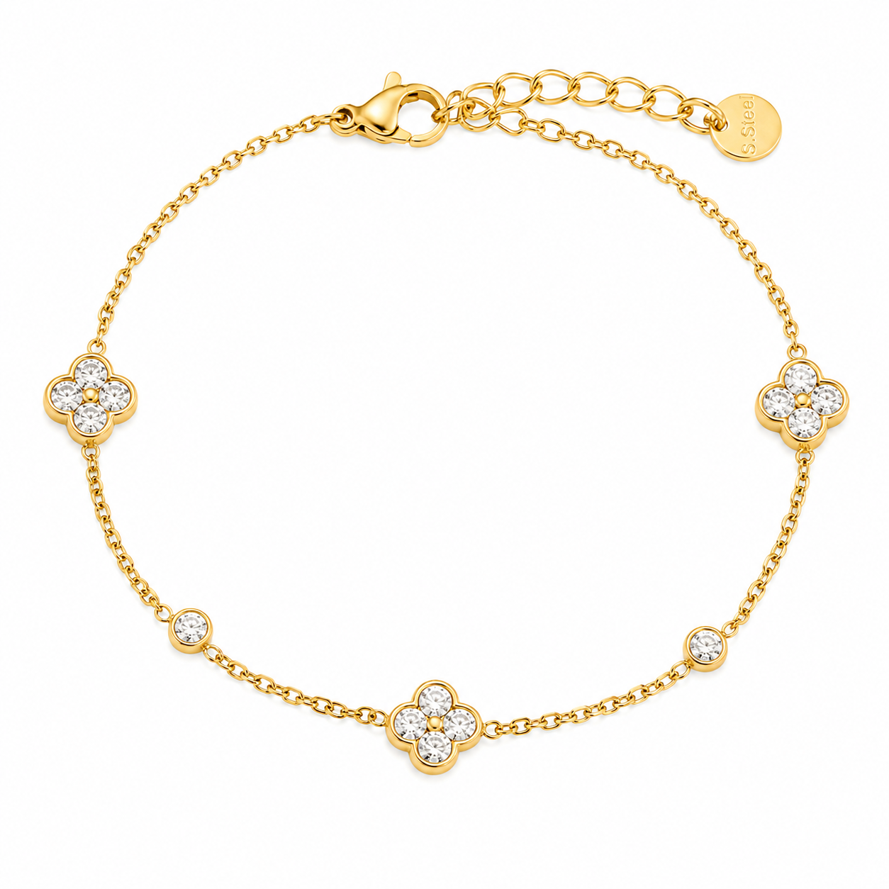 Royal Clover Bracelet 14K vergoldet