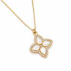 Pave Luxe Necklace 14K vergoldet