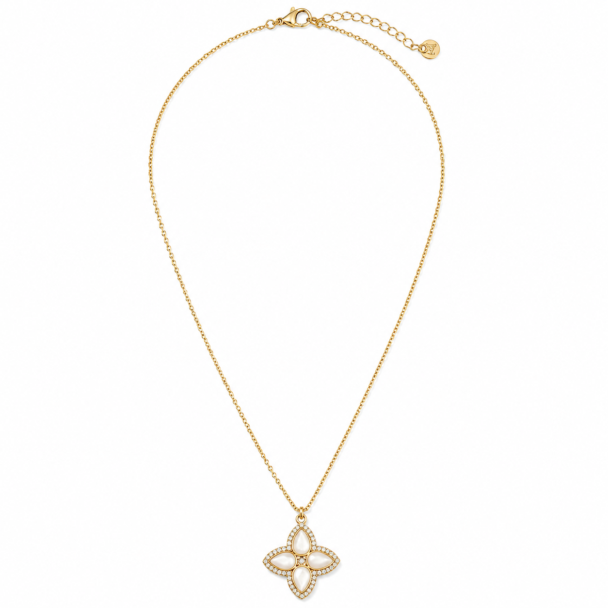 Pave Luxe Necklace 14K vergoldet