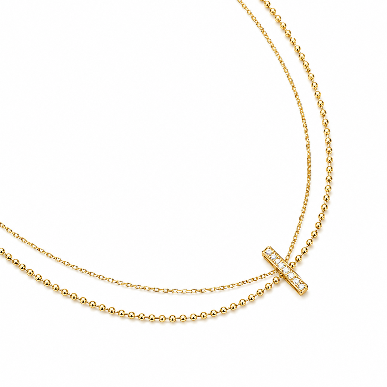 Golden Halo Necklace 14K vergoldet
