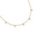 Crystal Rain Necklace 14K vergoldet
