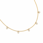 Crystal Rain Necklace 14K vergoldet