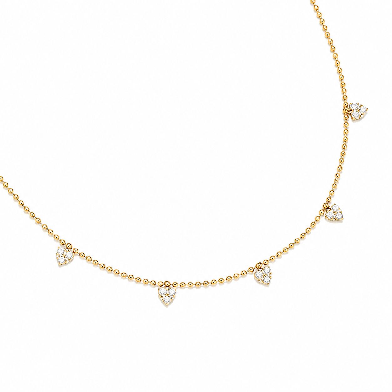 Crystal Rain Necklace 14K vergoldet