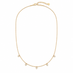 Crystal Rain Necklace 14K vergoldet