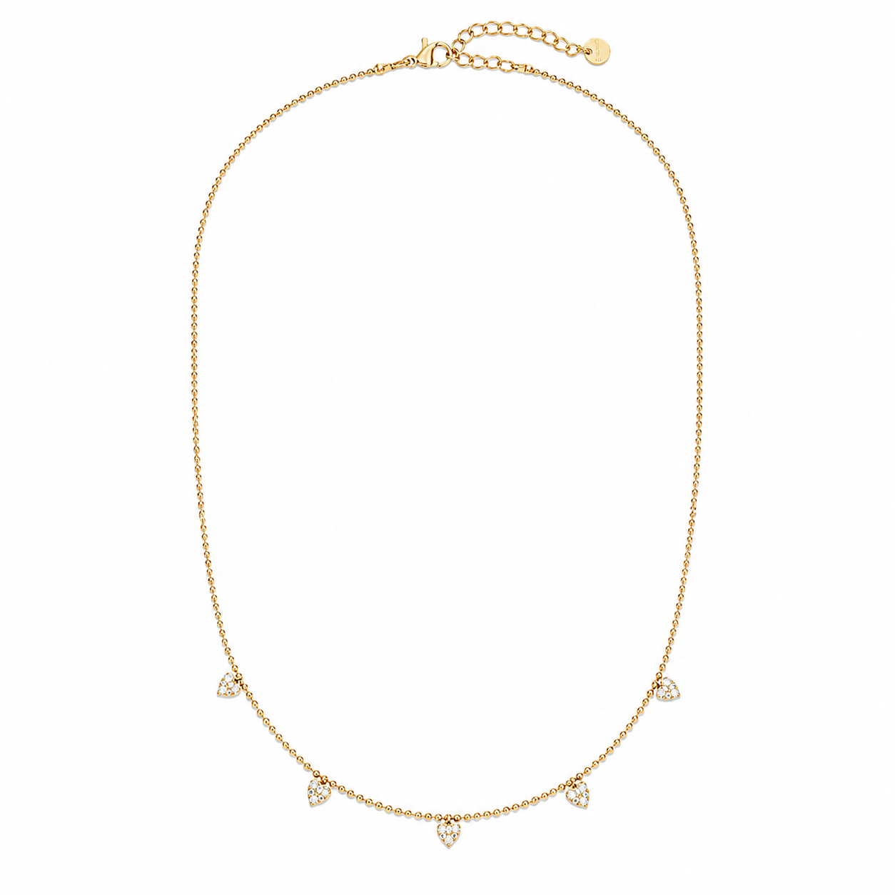Crystal Rain Necklace 14K vergoldet