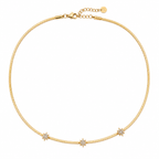 Star Drops Necklace 14K vergoldet