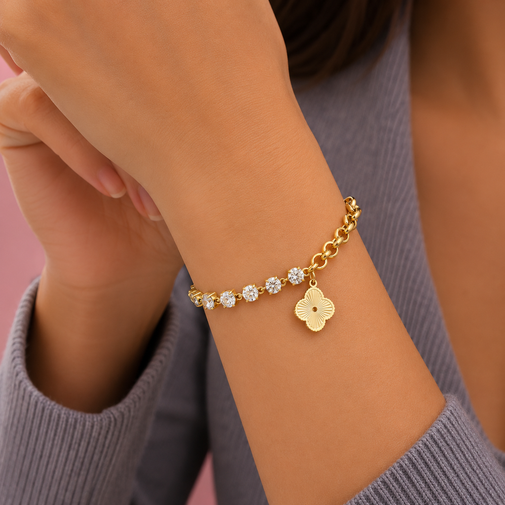 Golden Spark Bracelet 14K vergoldet