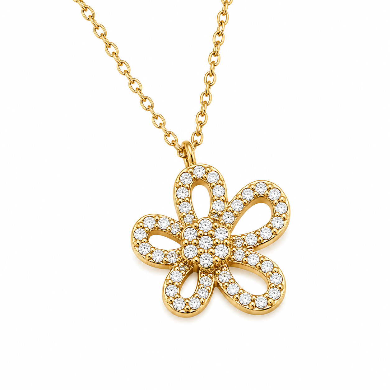 Golden Bloom Necklace 14K vergoldet