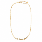 Crystal Flower Necklace 14K vergoldet