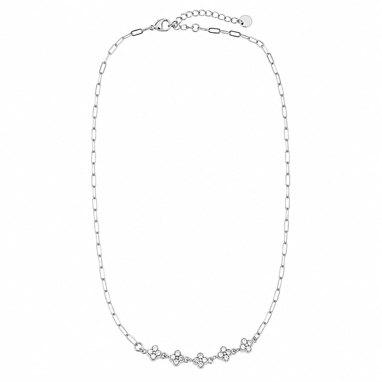 Crystal Flower Necklace 14K vergoldet