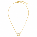 Crystal Halo Necklace 14K vergoldet