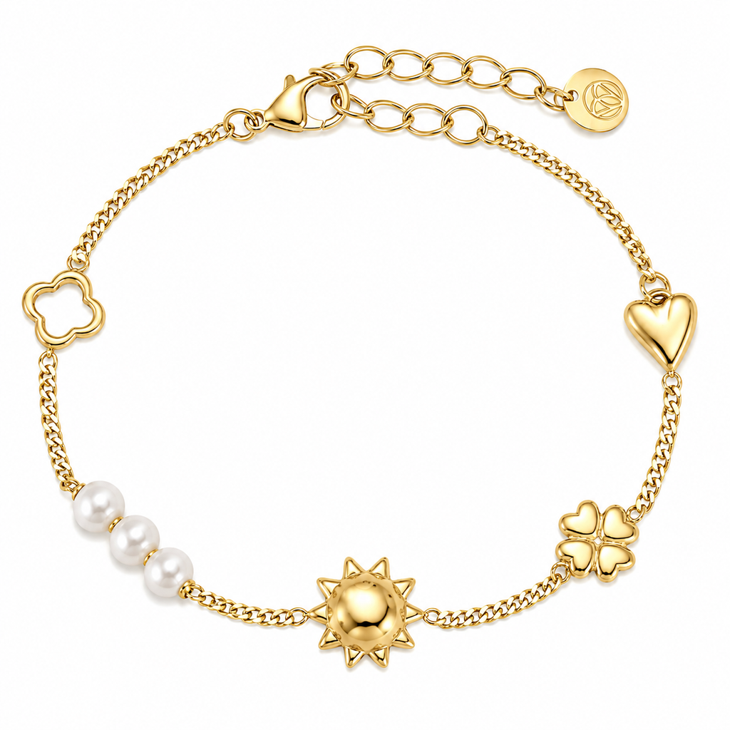 Amora Charm Bracelet 14K vergoldet