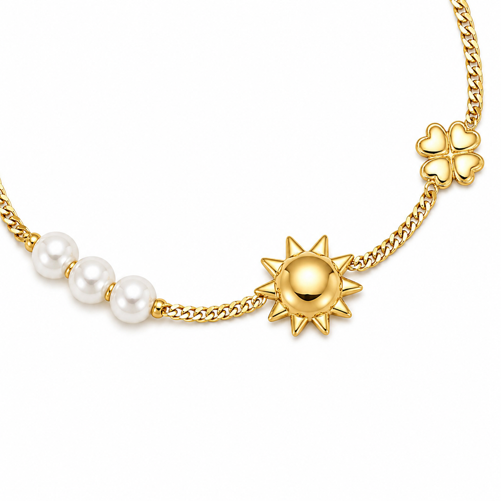 Amora Charm Bracelet 14K vergoldet