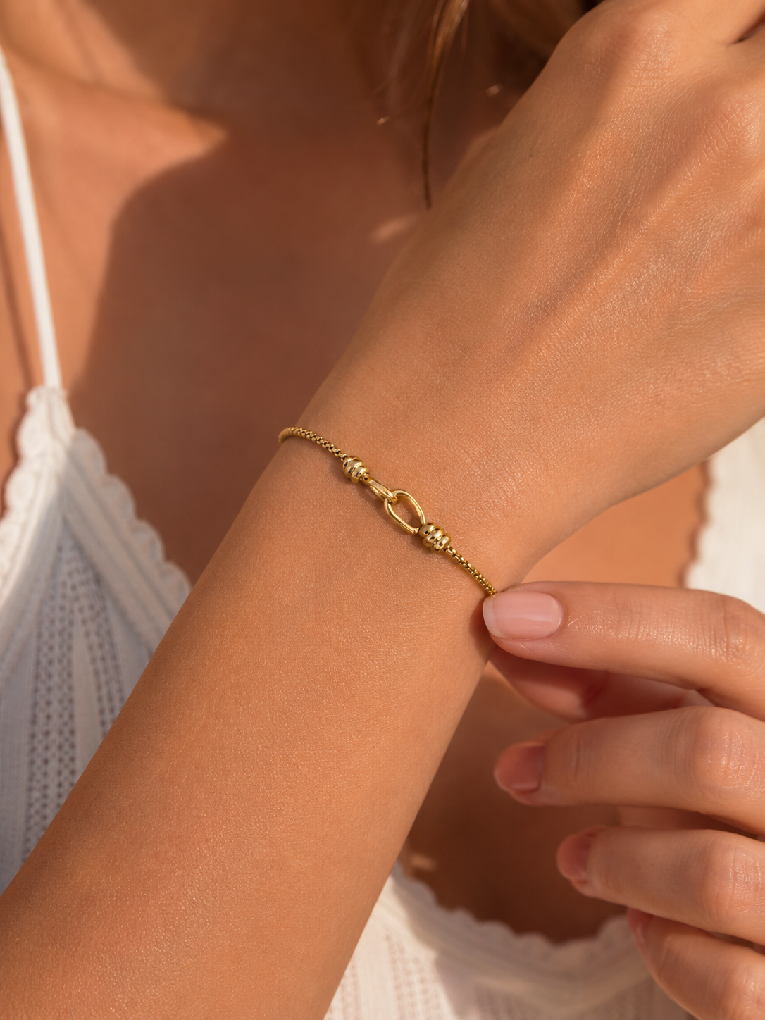 Golden Knot Bracelet 14K vergoldet