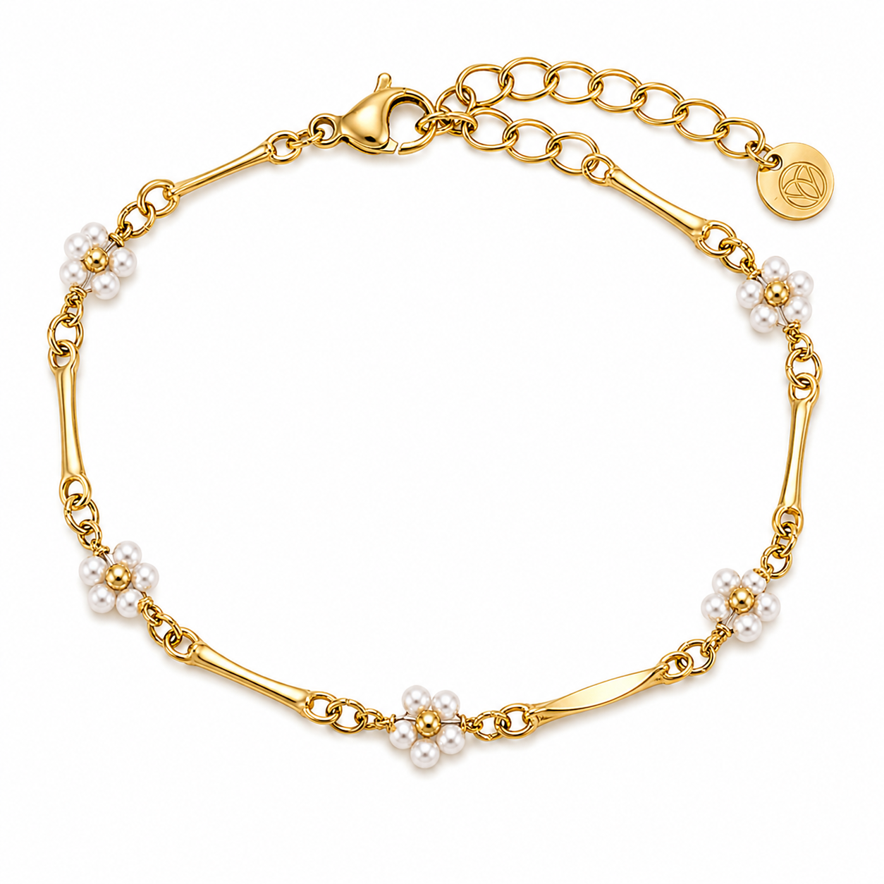 Pearl Bloom Bracelet 14K vergoldet
