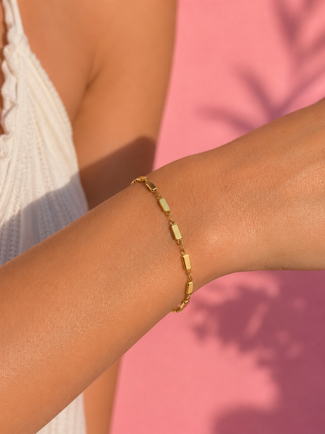 Golden Bar Bracelet 14K vergoldet