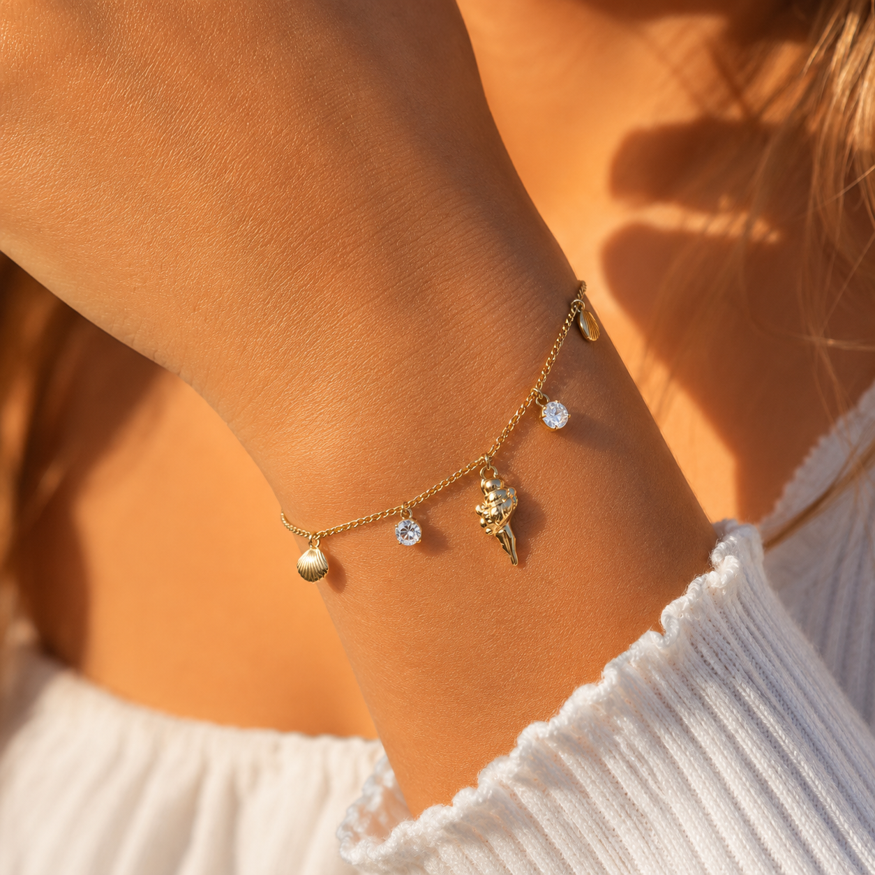 Mermaid Treasure Bracelet 14K vergoldet