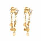 Crystal Rain Earrings 14K vergoldet