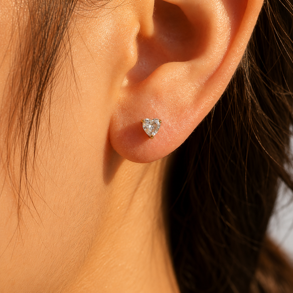 Golden Heart Piercing 14K vergoldet