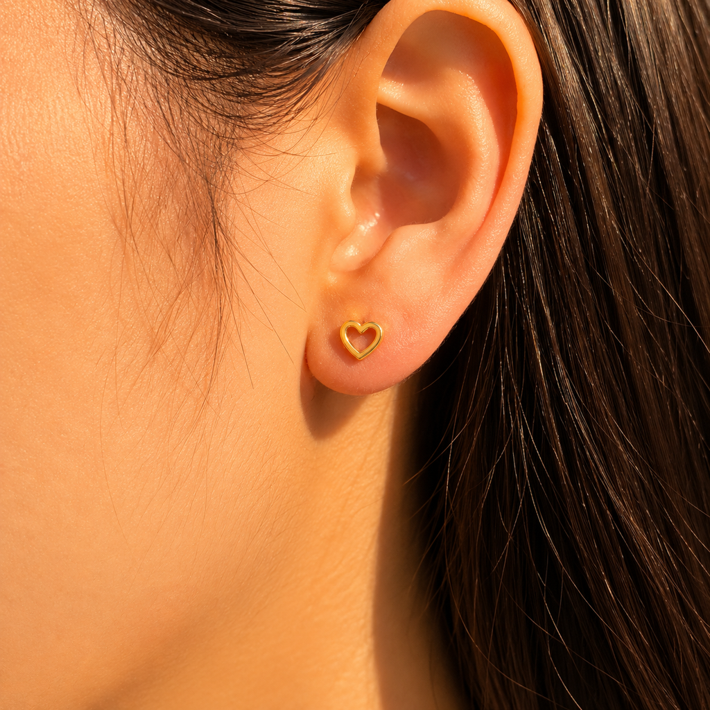 Golden Heart Piercing 14K vergoldet