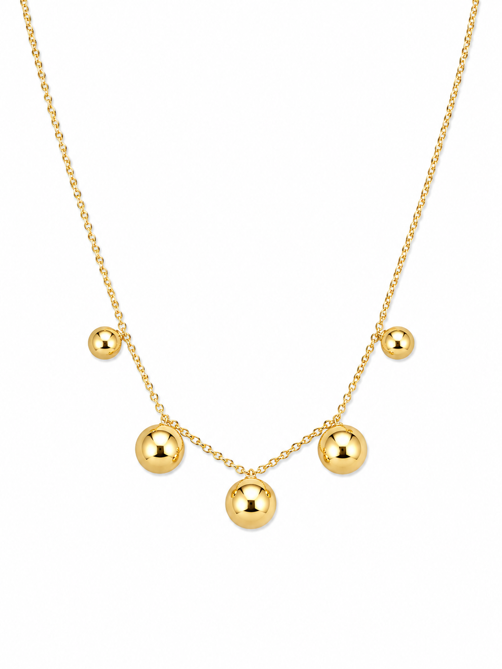 Luna Dots Necklace 14K vergoldet