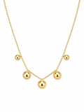 Luna Dots Necklace 14K vergoldet