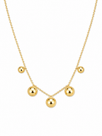 Luna Dots Necklace 14K vergoldet