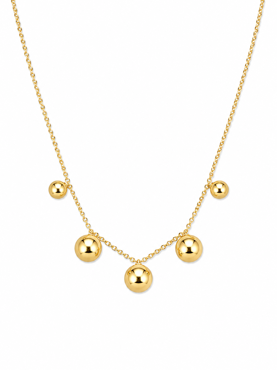 Luna Dots Necklace 14K vergoldet