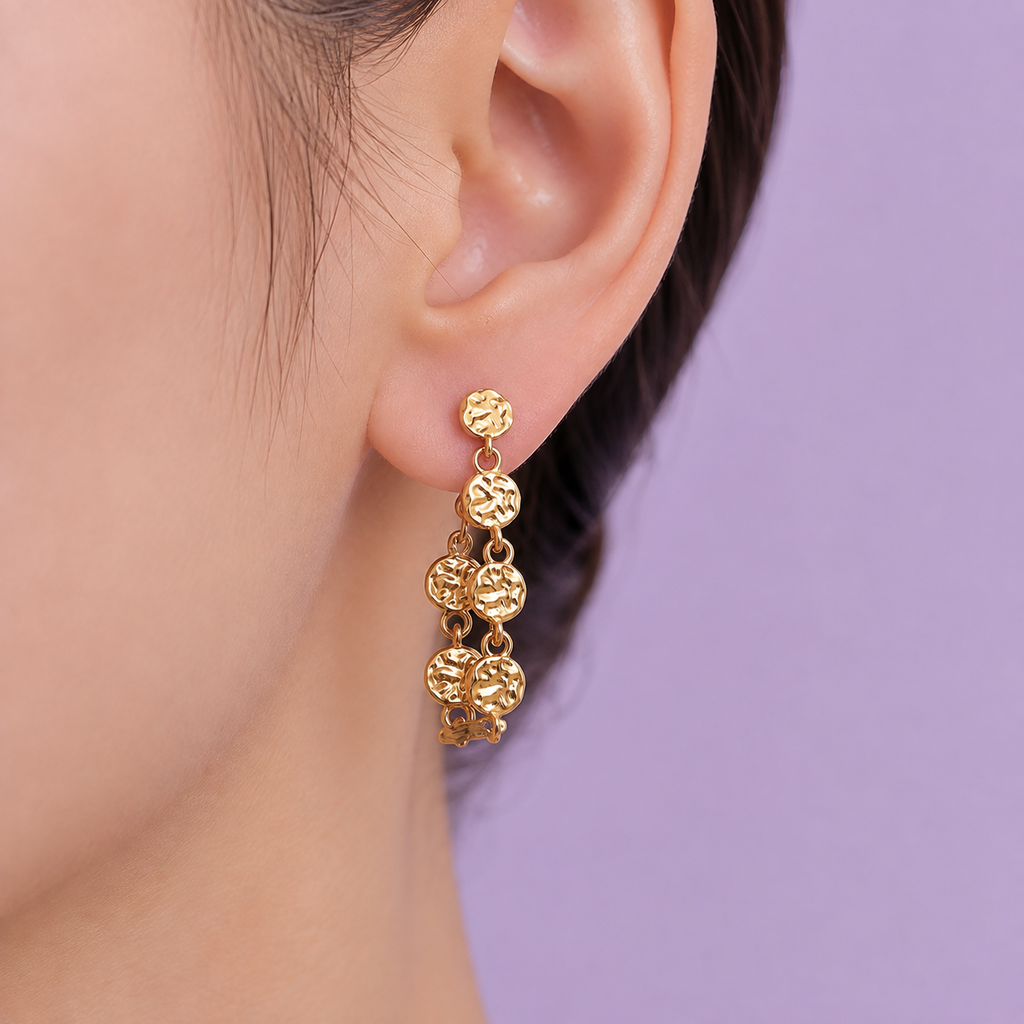 Golden Drop Ohrstecker – 14K vergoldet